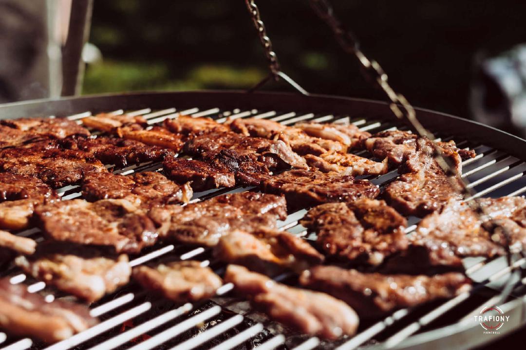 Grill with food